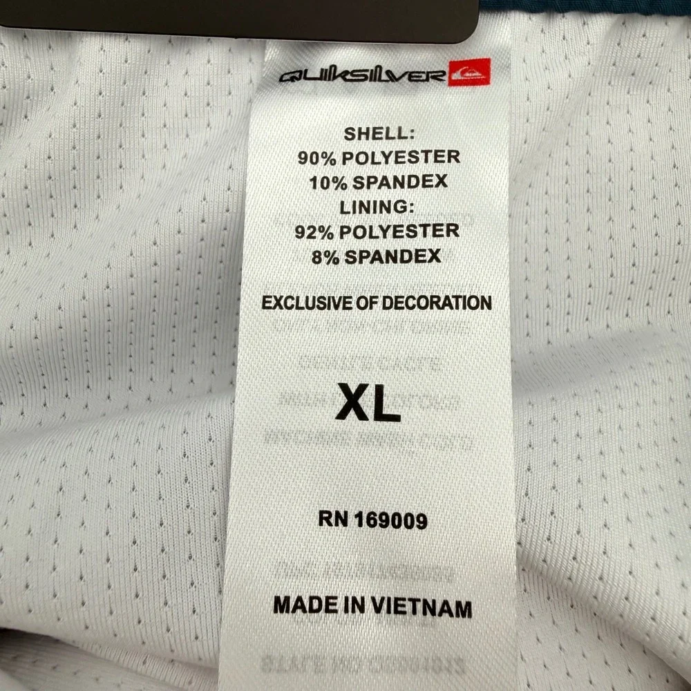 Quiksilver Mens Swim Trunks XL Multi Blue Grey Striped Board Shorts QS001012 NEW